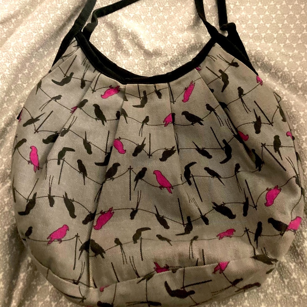 Grey bird YakPak hobo purse in excellent condition.